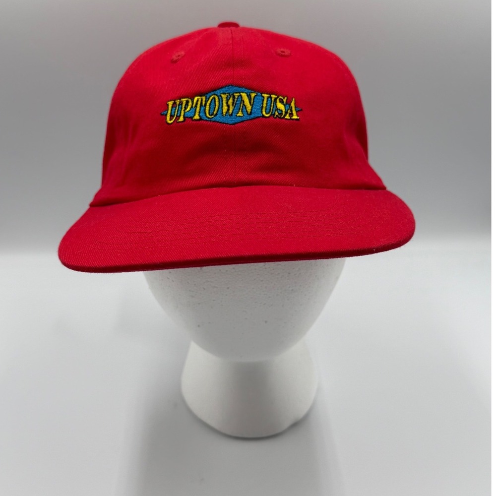 Only NY Uptown USA Hat Red Embroidered Strapback Dad Cap Made in USA‎ Streetwear
